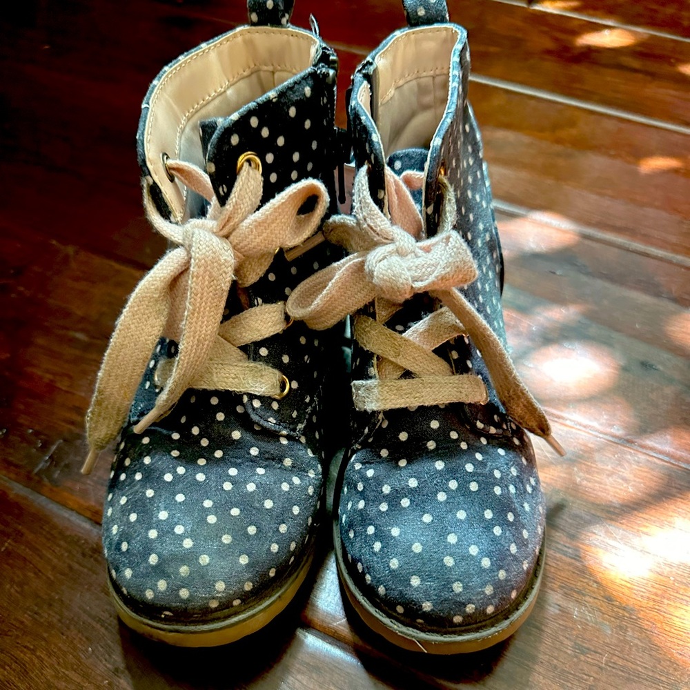 Toddler Girls' Giovanna Lace-Up Zipper Combat Boots - Cat & Jack size 12 😉